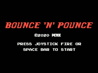 Bounce 'N' Pounce opening screen
