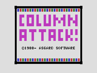 Column Attack opening screen