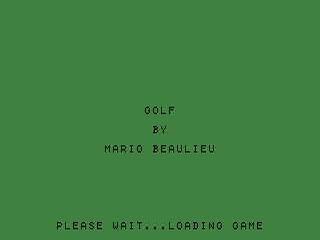 Golf opening screen