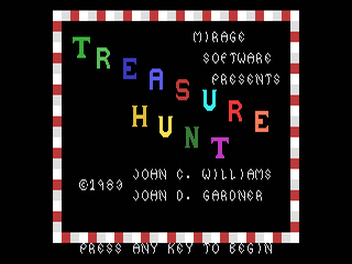 Treasure Hunt opening screen