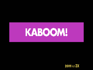 Kaboom opening screen