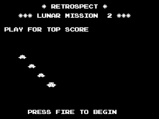 Lunar Mission 2 opening screen