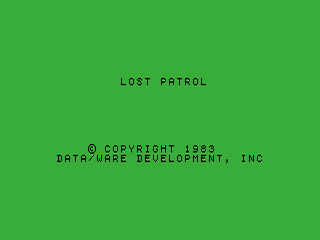 Lost Patrol opening screen