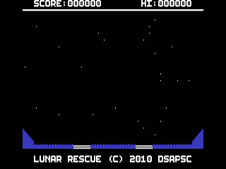 Lunar Rescue opening screen