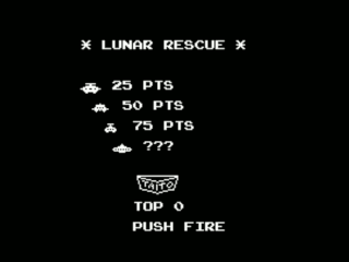 Lunar Rescue 2 opening screen