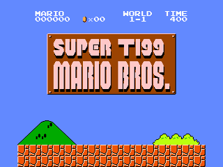 Super Mario Brothers opening screen