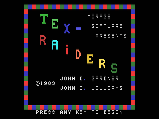 Tex-Raiders opening screen