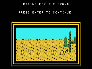Riding For The Brand opening screen