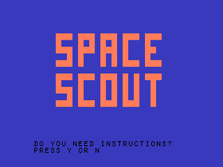 Space Scout opening screen