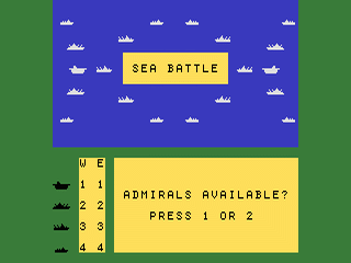 Sea Battle opening screen