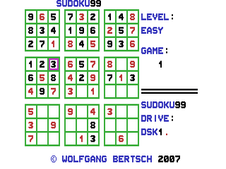 Sudoku99 in-game shot