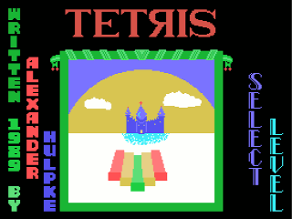 Tetris opening screen