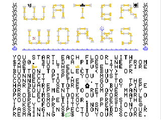 Water Works opening screen