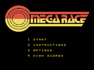 Omega Race opening screen